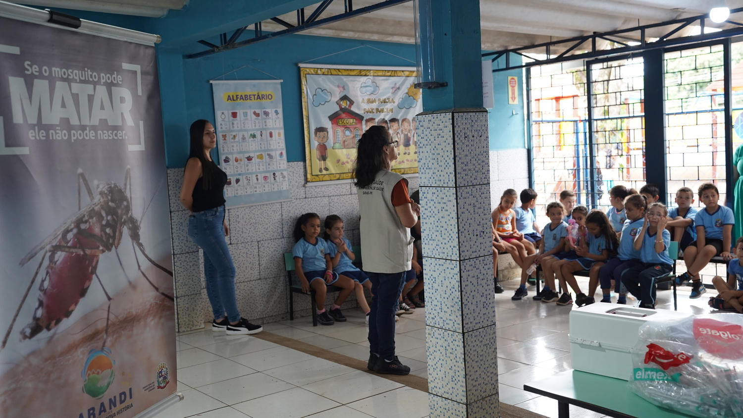 Prefeitura de Sarandi promove palestra sobre Dengue e Saúde Bucal para alunos da rede municipal